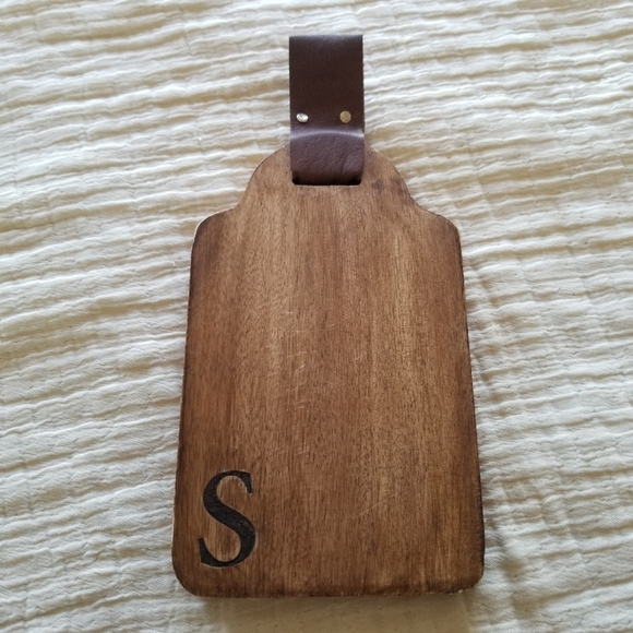 Mud Pie | Initial Wood Bar Board "S" - Picture 1 of 5